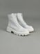 Черевики жіночі шкіряні білі на низькому ходу зимові 5584з фото 2