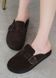 Женские шлепанцы клоги BAREFOOT шоколадные из натуральной замши 8465-28 фото 1