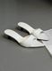 Сабо жіночі білі шкіряні на середньому підборі 4,5 см 7701-1 фото 2